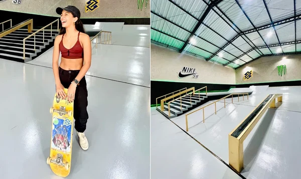 Rayssa Leal mostrou pista de skate