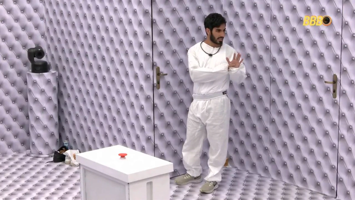 Ricardinho no Quarto Branco do BBB 2026 por Reprodução/TV Globo
