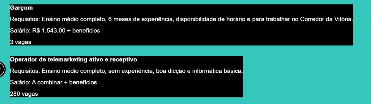 Vagas de emprego nesta terça-feira (13) por Simm