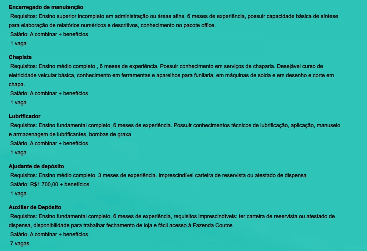 Veja vagas disponíveis por Reprodução