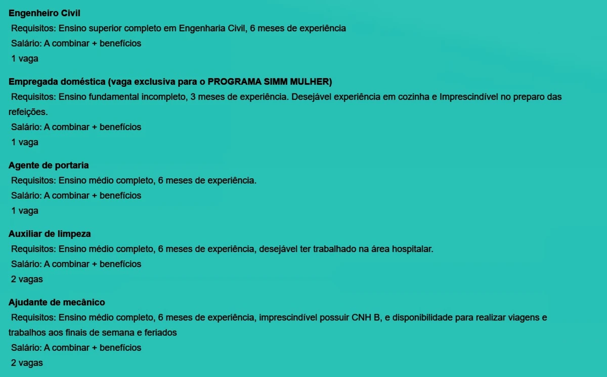 Veja vagas disponíveis por Reprodução