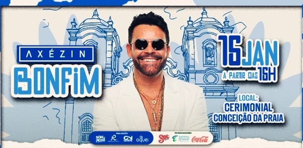 Axézin Bonfim: Alexandre Peixe no Cerimonial da Conceição da Praia, às 16h, com ingressos a partir de R$ 100 (Ticket Maker) por Divulgação
