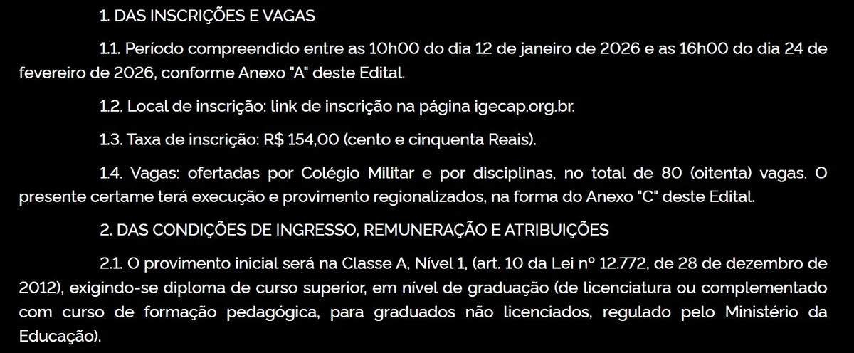 Exército abre concurso com salário de até R$ 13,2 mil; há vagas na Bahia e mais oito estados por Captura de tela