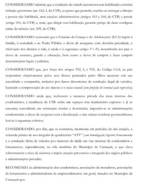 MP-BA faz recomendação sobre uso de quadriciclos no Litoral Norte por Reprodução