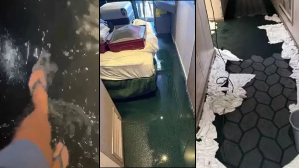Passageiros são surpreendidos por inundação durante viagem em cruzeiro