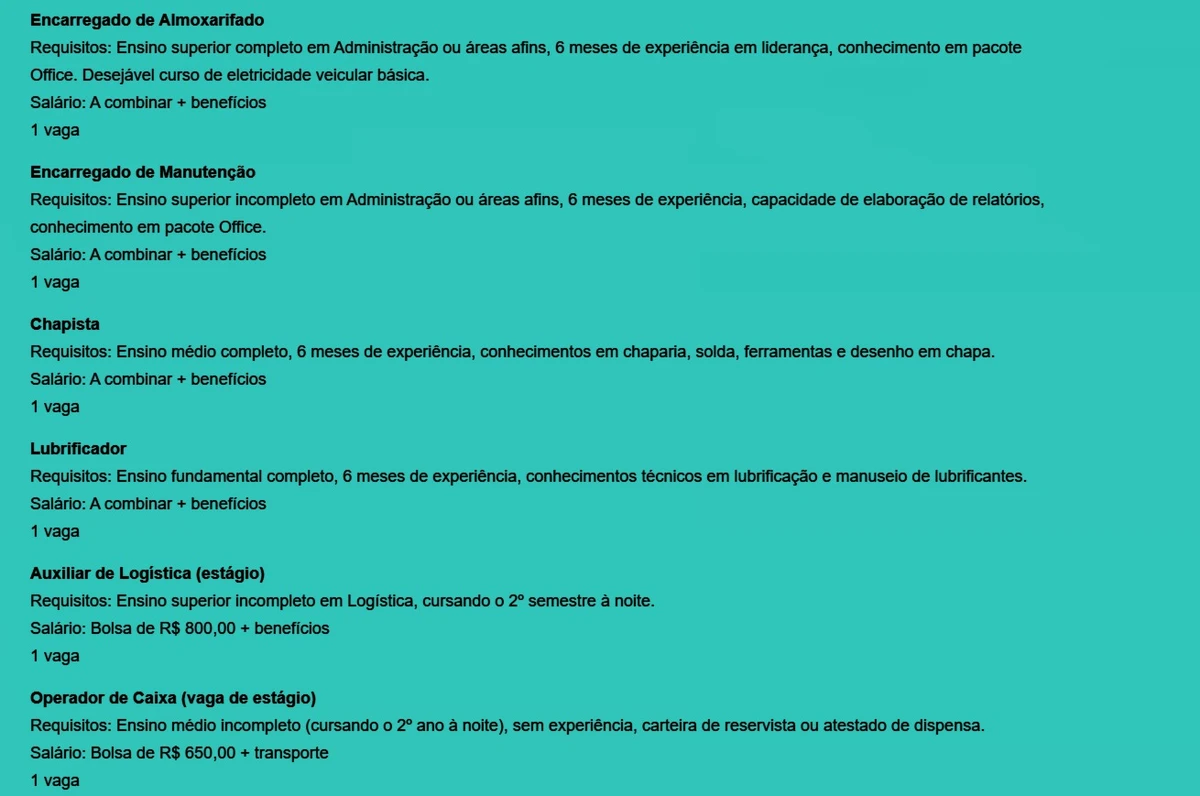 Veja vagas disponíveis por Reprodução