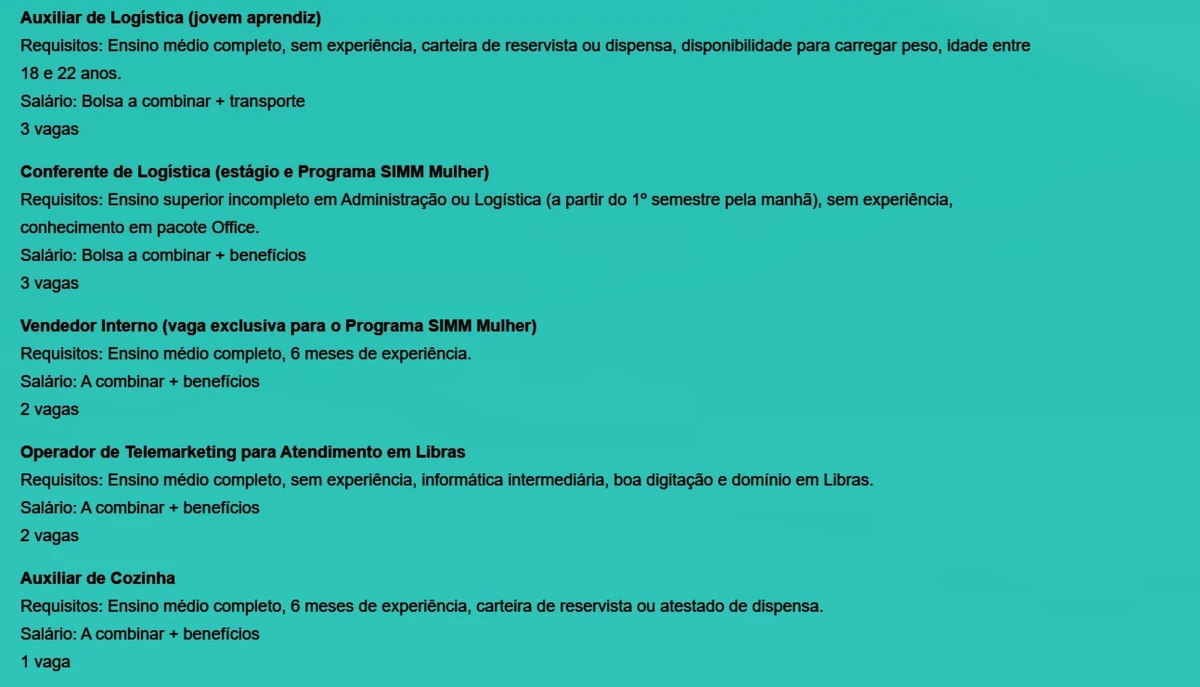 Veja vagas disponíveis por Reprodução