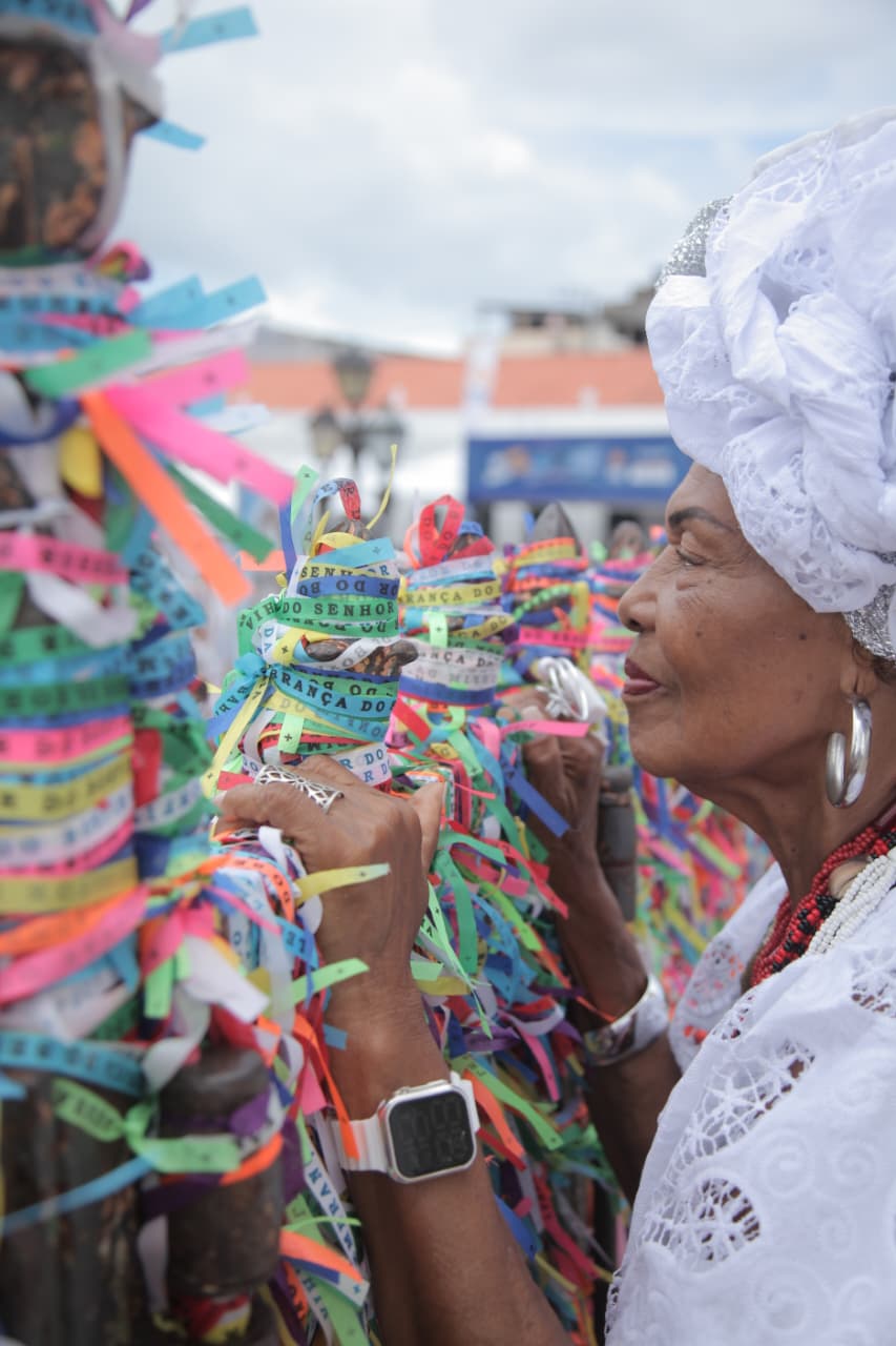 Baianas participam da Lavagem por Sora Maia/CORREIO