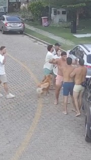 Briga generalizada com jogadores do Fortaleza por Reprodução