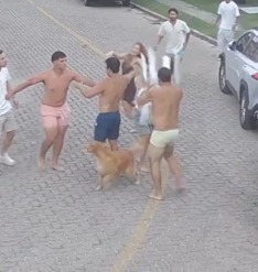 Briga generalizada com jogadores do Fortaleza por Reprodução