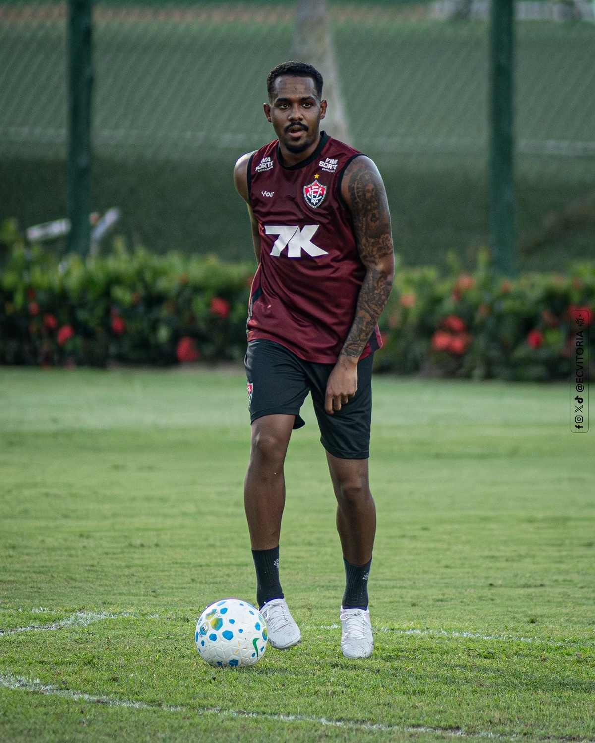 Elenco do Vitória segue fazendo pré-temporada na Toca por Victor Ferreira/EC Vitória