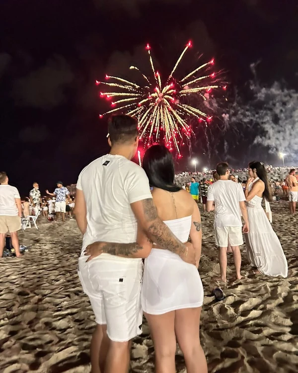 Pedro e sua mulher, Rayna por Reprodução/Instagram