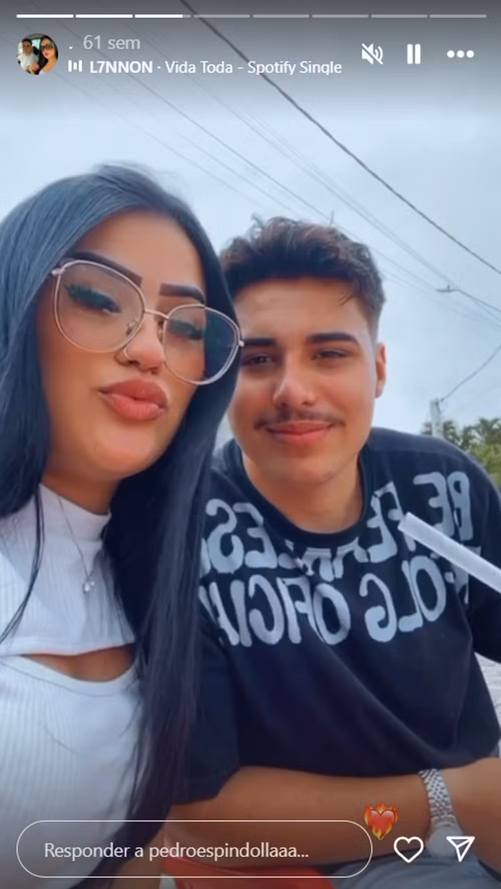 Pedro e sua mulher, Rayna por Reprodução/Instagram