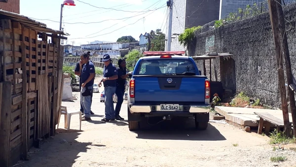 Polícia no local do crime por Bruno Wendel/CORREIO