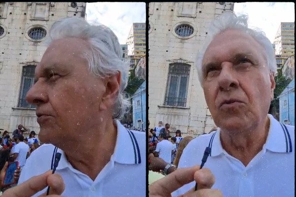 Pré-candidato à presidência, Caiado pede Brasil 'livre do PT' ao Senhor do Bonfim