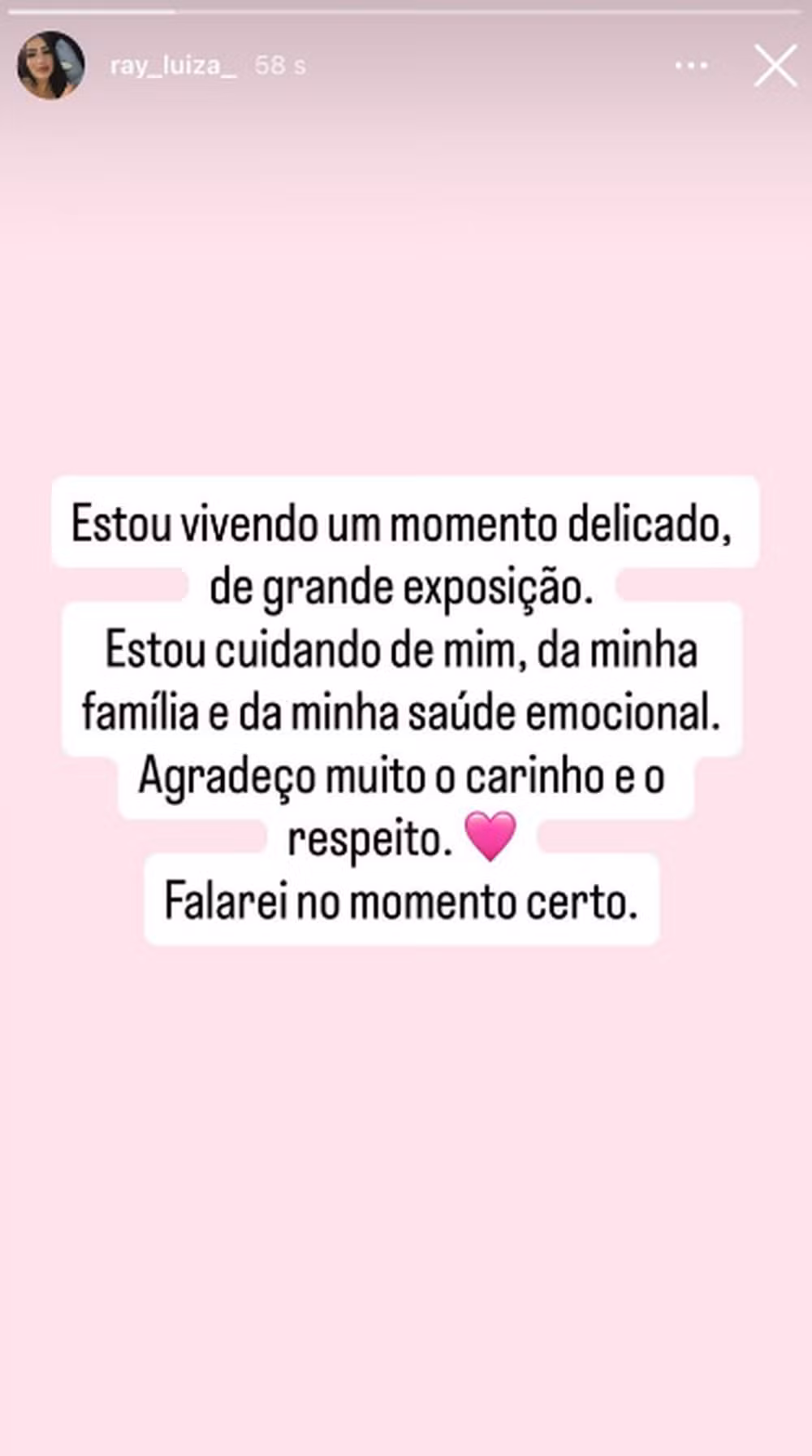 Esposa de Pedro se pronuncia após participante do BBB revelar traição por Reprodução/Instagram
