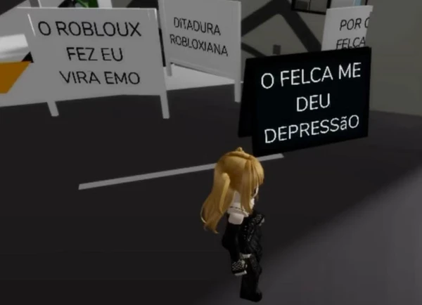 Protesto de usuários do Roblox por Reprodução