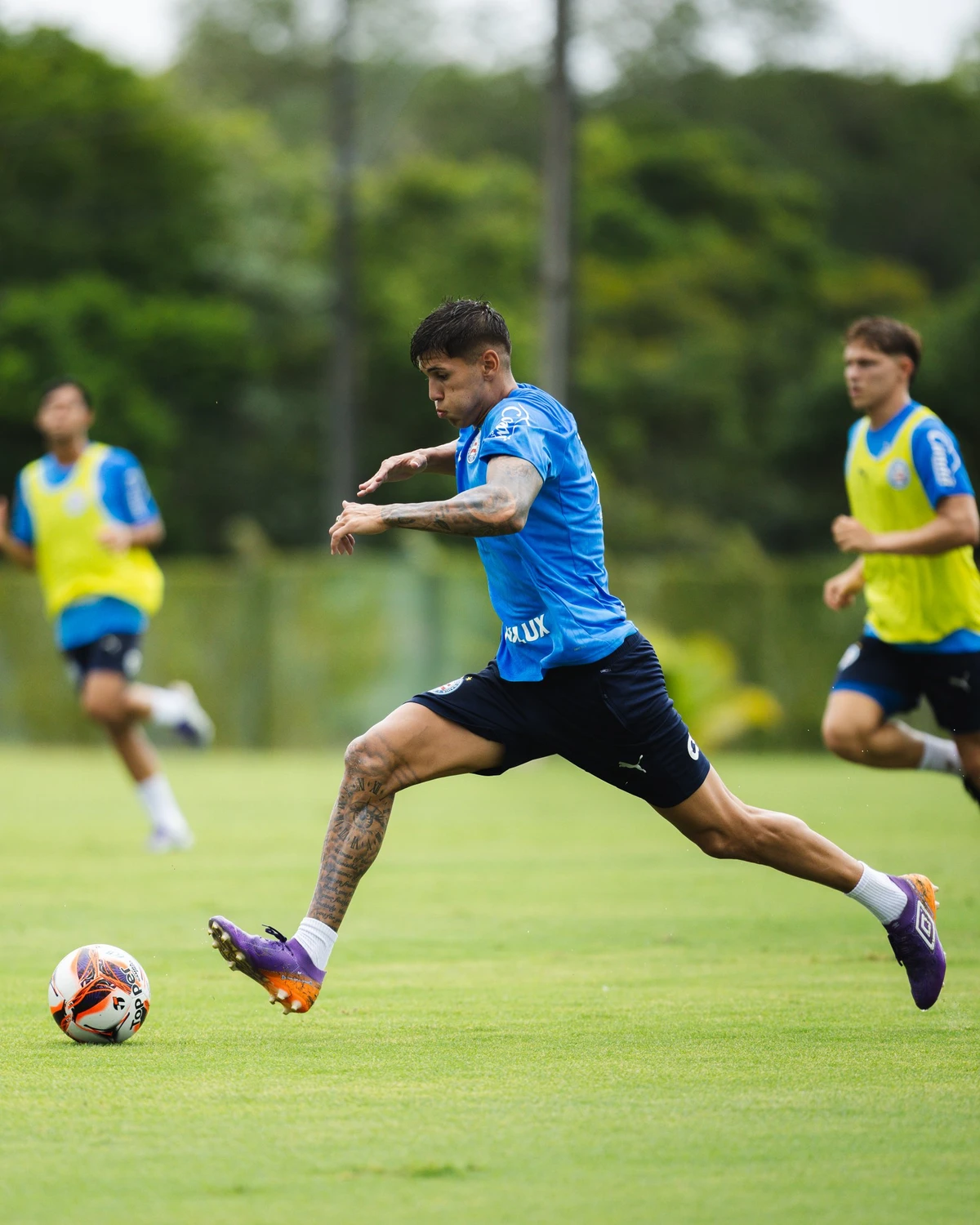 Elenco do Bahia treina em preparação para encarar o Barcelona de Ilhéus por Divulgação/EC Bahia