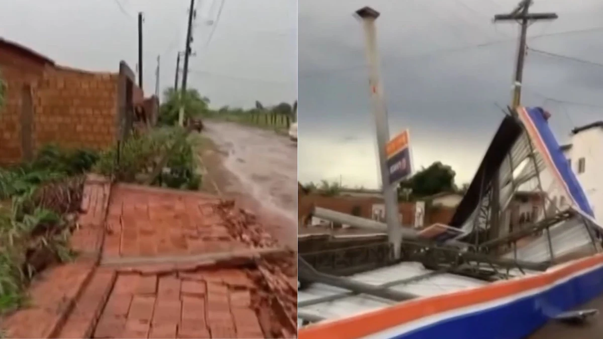 Estragos provocados pelas chuvas no interior da Bahia