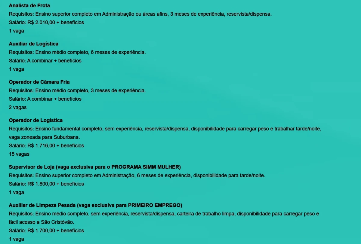 Veja vagas por Reprodução