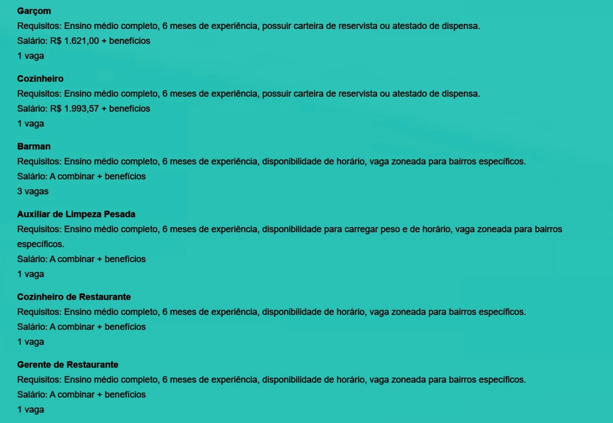 Veja vagas por Reprodução