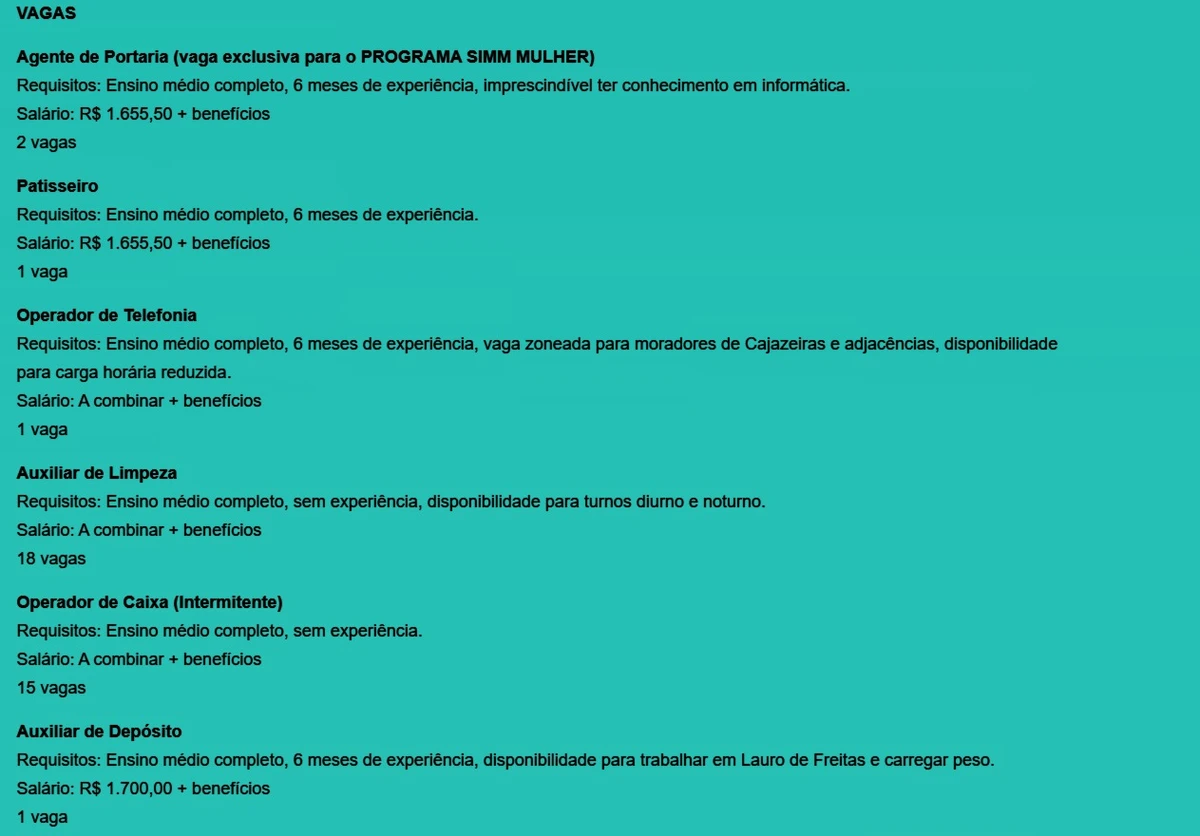 Veja vagas por Reprodução