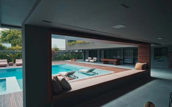 A mansão de Paolla Oliveira aposta em ambientes integrados por Reprodução/YouTube