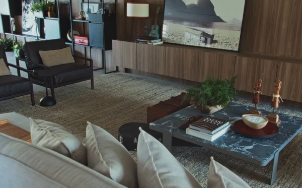 A mansão de Paolla Oliveira aposta em ambientes integrados por Reprodução/YouTube