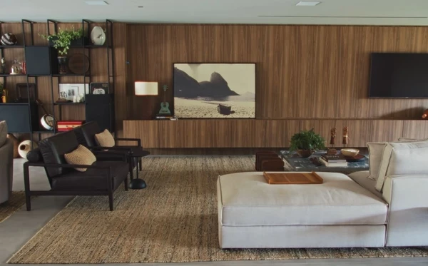 A mansão de Paolla Oliveira aposta em ambientes integrados por Reprodução/YouTube