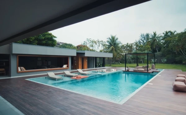 A mansão de Paolla Oliveira aposta em ambientes integrados por Reprodução/YouTube