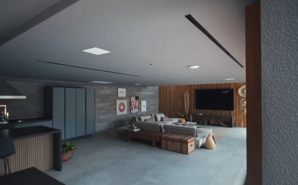 A mansão de Paolla Oliveira aposta em ambientes integrados por Reprodução/YouTube