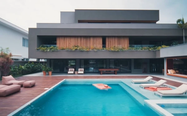 A mansão de Paolla Oliveira aposta em ambientes integrados por Reprodução/YouTube