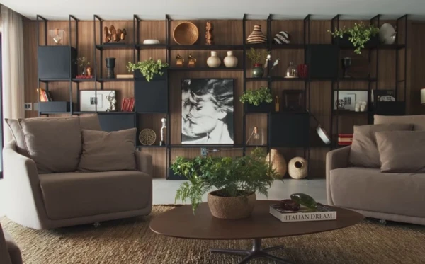 A mansão de Paolla Oliveira aposta em ambientes integrados por Reprodução/YouTube