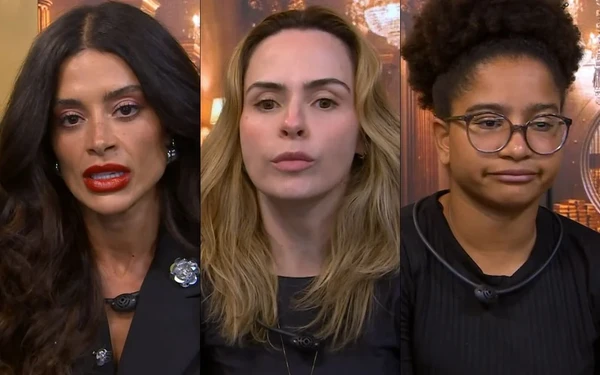 Aline Campos, Ana Paula Renault e Milena estão no primeiro paredão do BBB 26 por Reprodução/TV Globo 