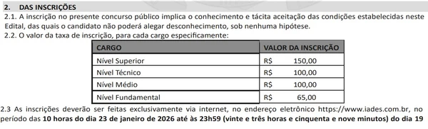 Prefeitura abre concurso com 168 vagas para todos os níveis de escolaridade e salários de até R$ 15 mil por Reprodução 