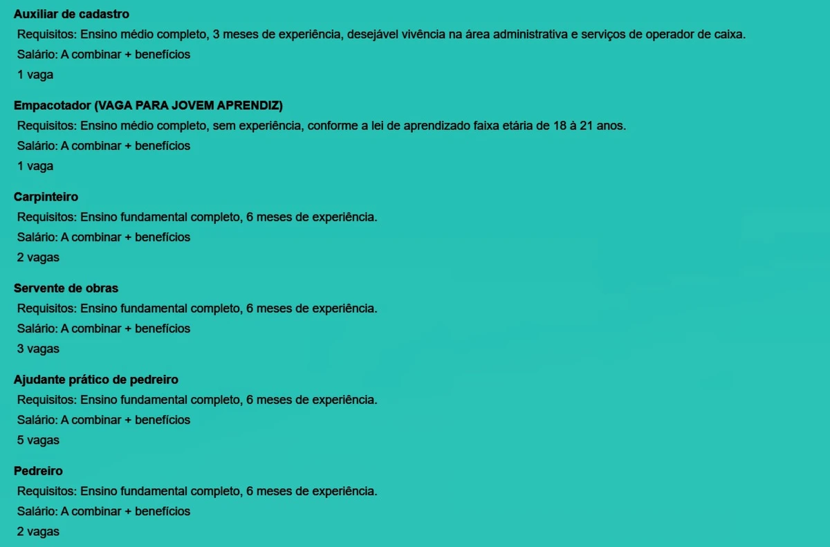 Veja vagas por Reprodução