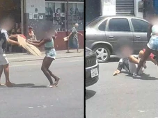 Imagem - Homem é esfaqueado por mulher durante briga na rua em Salvador; veja registro