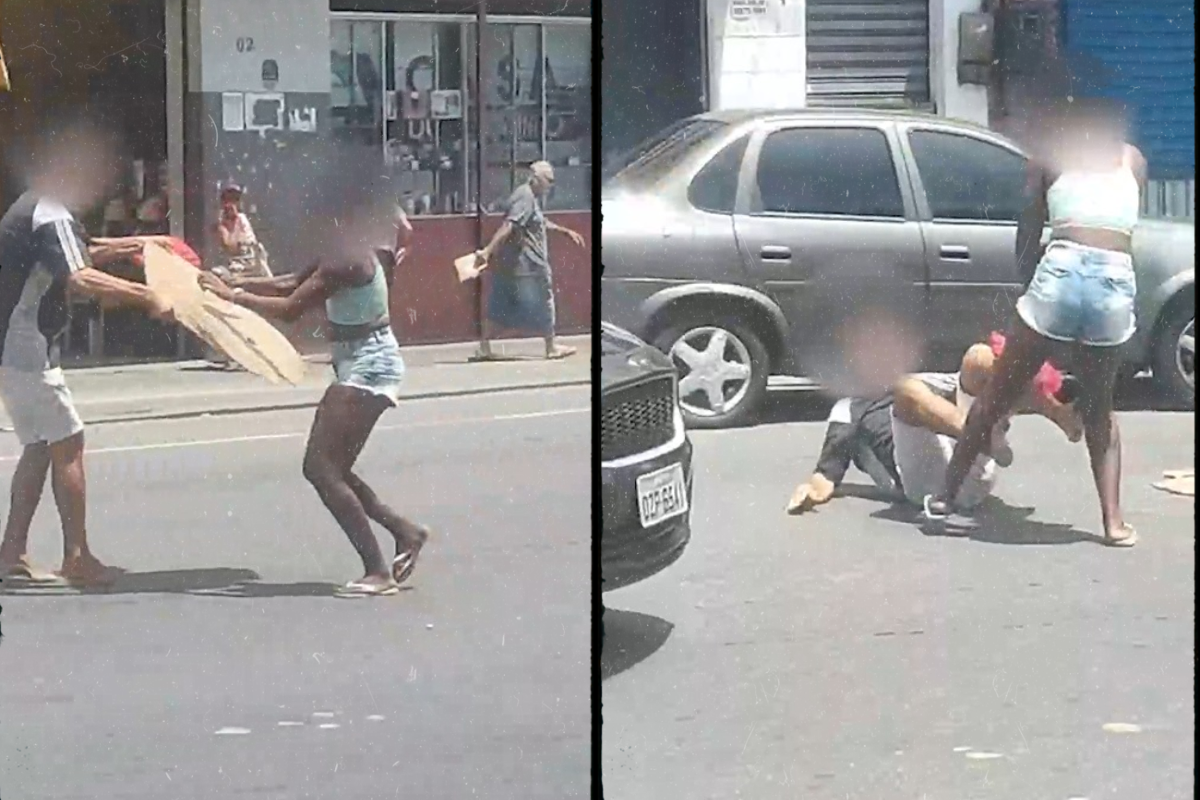 Homem é esfaqueado por mulher durante briga na rua em Salvador ; veja registro