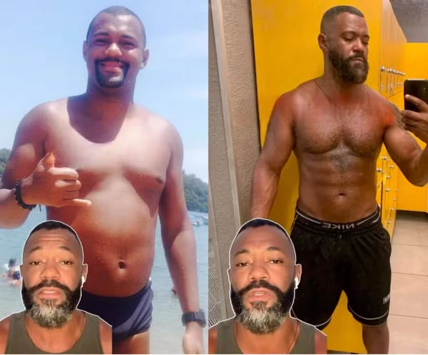 Namorado de Milton Cunha, Vitor Moraes compara físico de 2015 e 2016  por Reprodução/Redes Sociais  