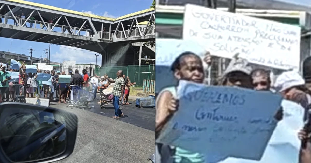 Imagem - Ambulantes protestam em frente à antiga rodoviária: 'Governador, não somos cachorros, precisamos de sua atenção'