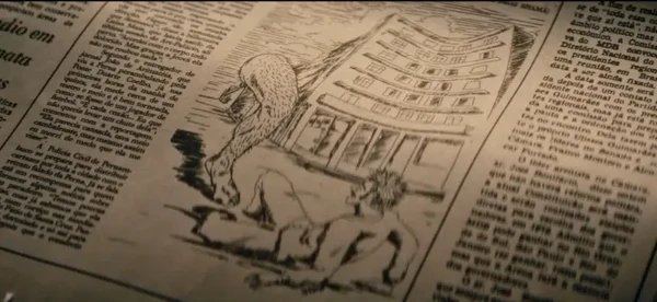 Em O Agente Secreto, lenda da Perna Cabeluda aparece nos jornais por Divulgação