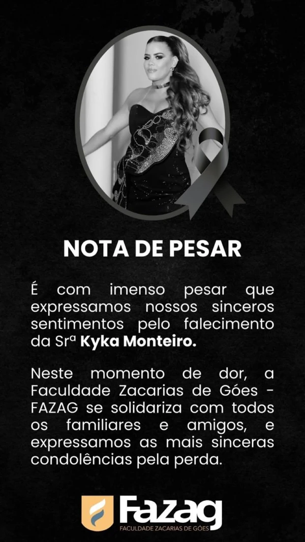 Familiares e amigos lamentaram a morte de Kyka Monteiro por Reprodução/ Redes sociais