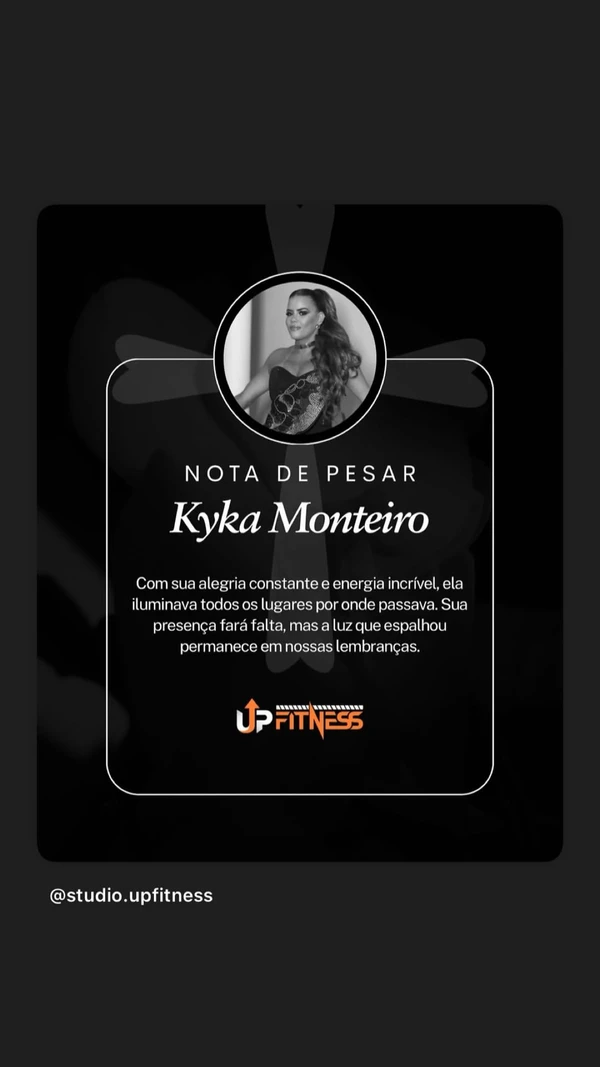 Familiares e amigos lamentaram a morte de Kyka Monteiro por Reprodução/ Redes sociais