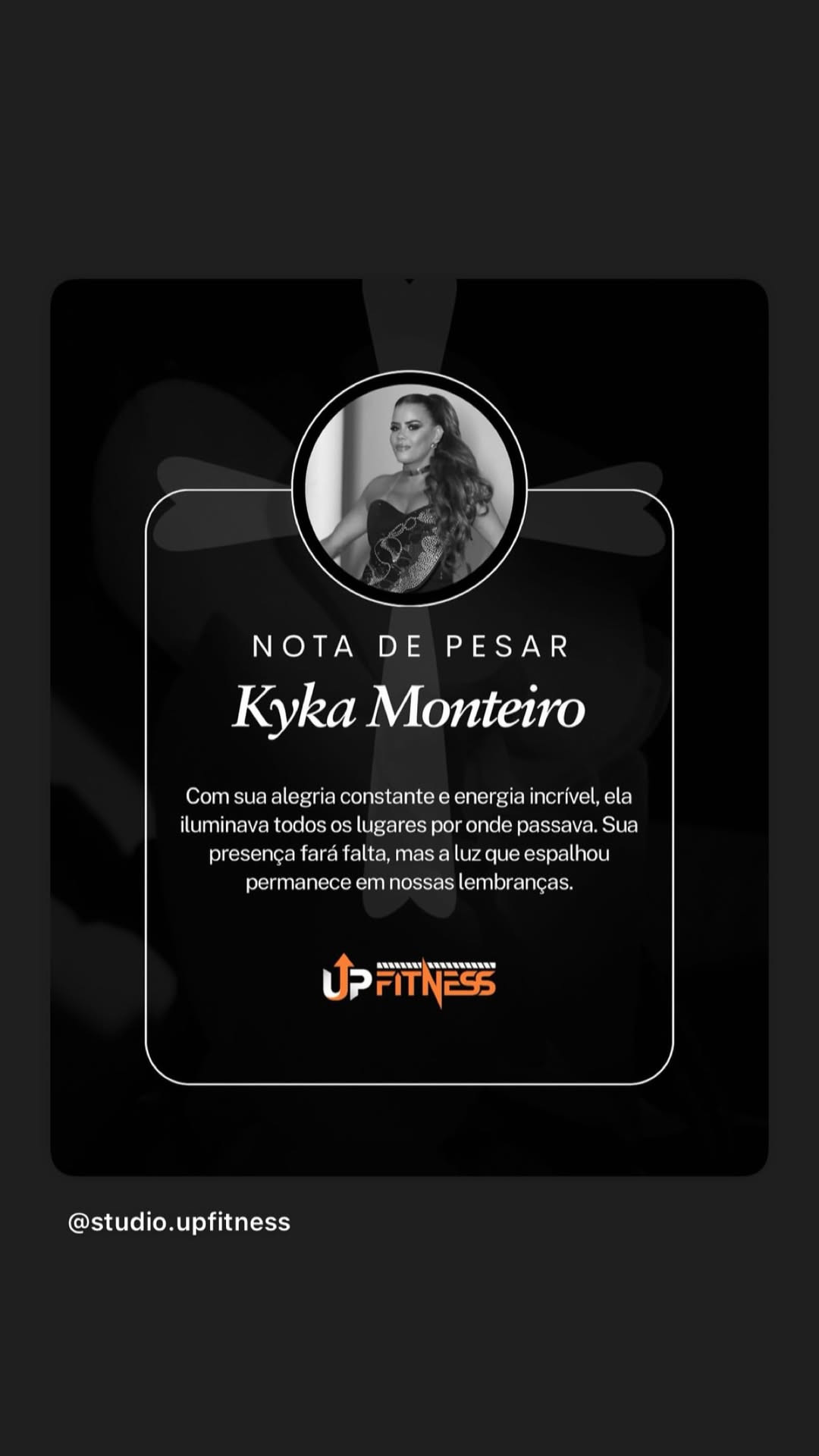 Familiares e amigos lamentaram a morte de Kyka Monteiro por Reprodução/ Redes sociais