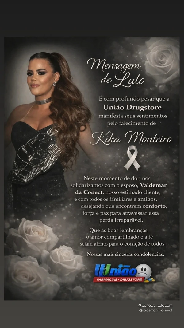 Familiares e amigos lamentaram a morte de Kyka Monteiro por Reprodução/ Redes sociais