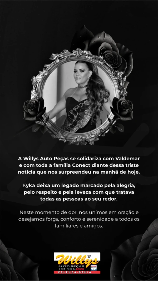 Familiares e amigos lamentaram a morte de Kyka Monteiro por Reprodução/ Redes sociais