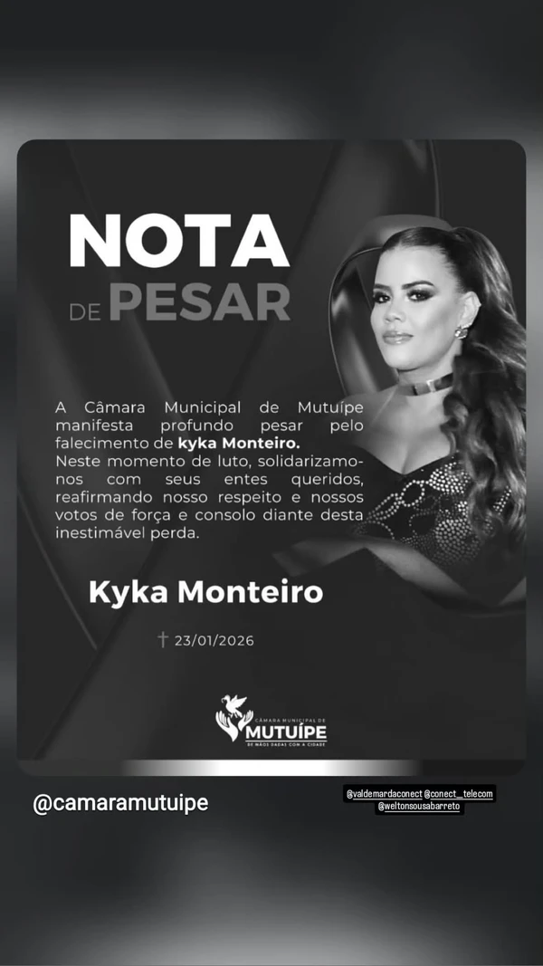 Familiares e amigos lamentaram a morte de Kyka Monteiro por Reprodução/ Redes sociais