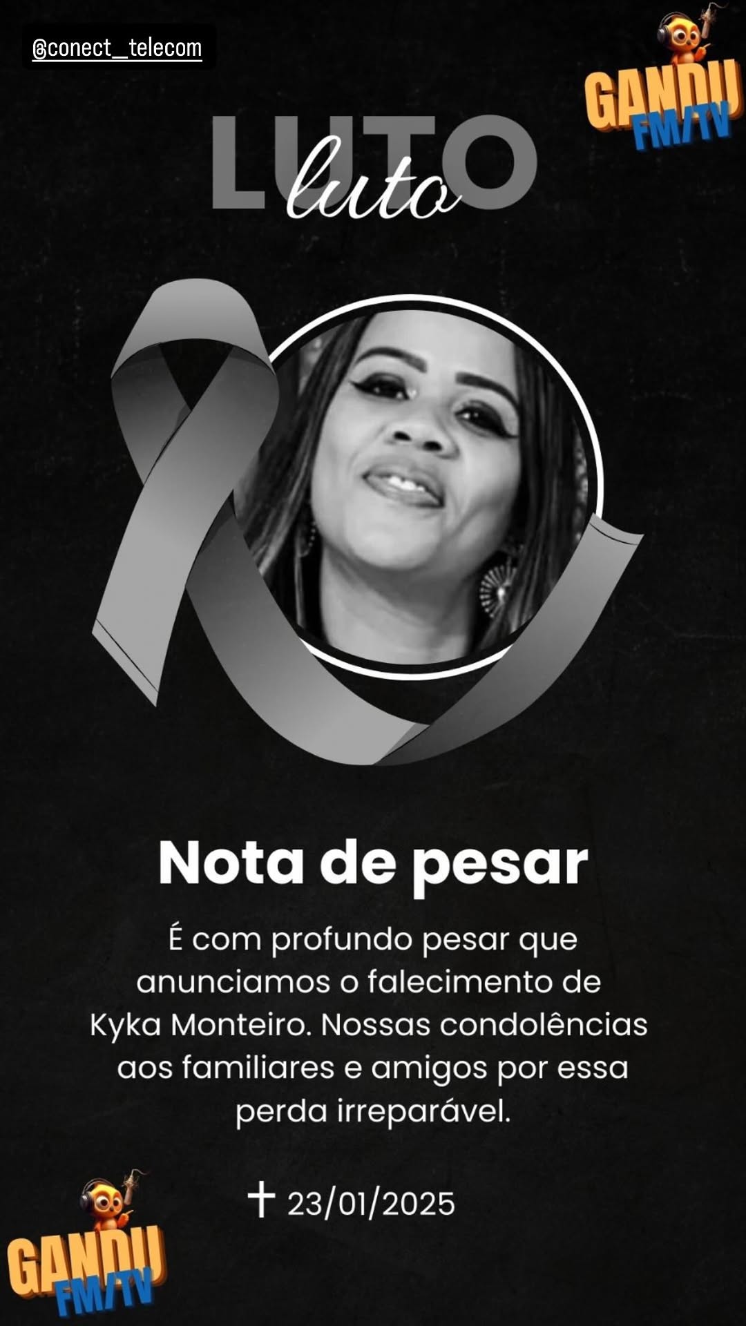 Familiares e amigos lamentaram a morte de Kyka Monteiro por Reprodução/ Redes sociais