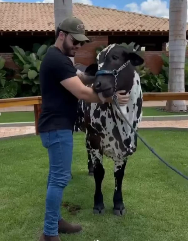 Murilo Huff e Leo em sua fazenda por Reprodução