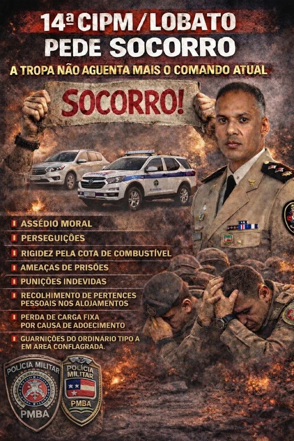 Tropa da 14ªCIPM denuncia abusos de comandante 